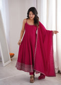 Elegant Pink Anarkali Dress for Women